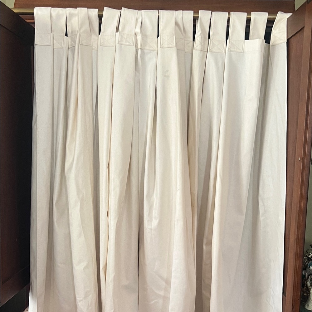 Pair Tab Top Curtain Drapery Panels